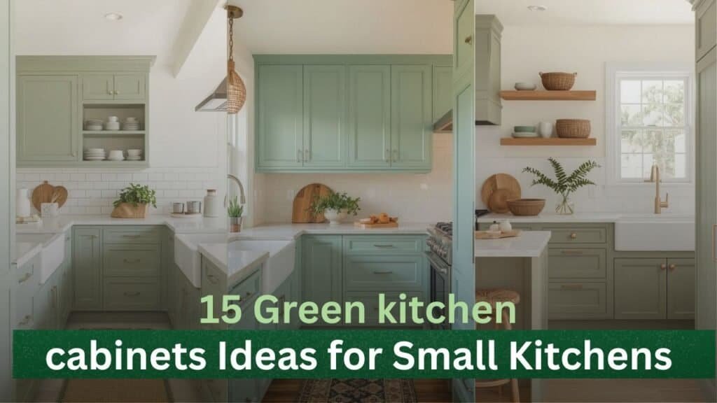 Green kitchen cabinets