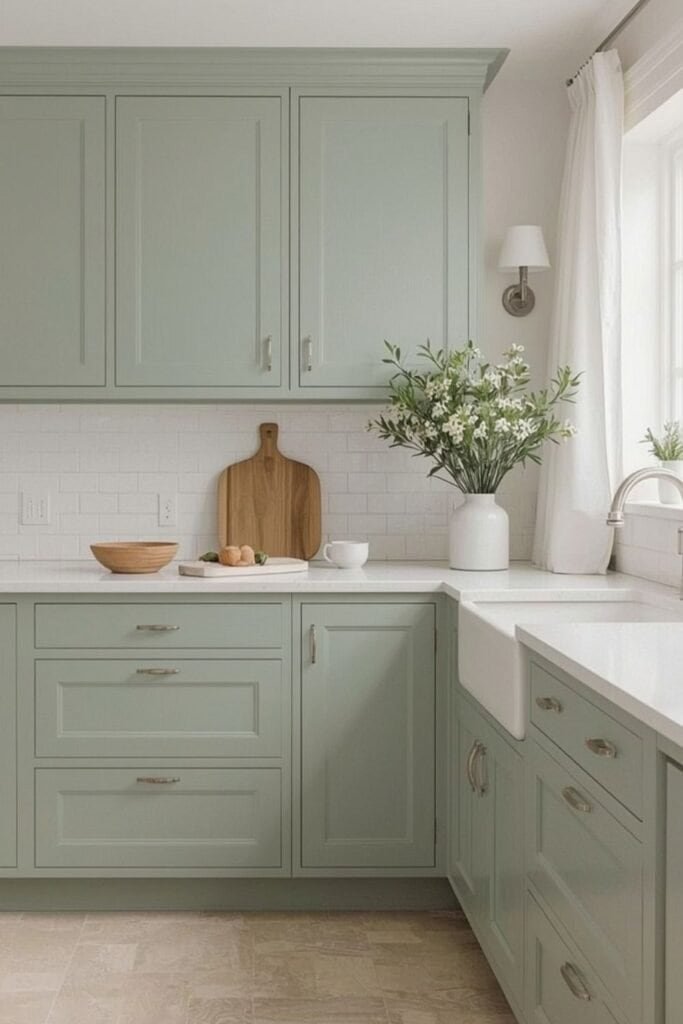 sea Green kitchen cabinet